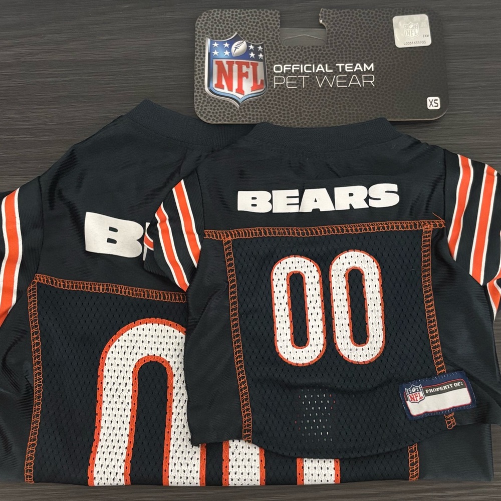 NFL Bears Pet Jersey in Black and Orange